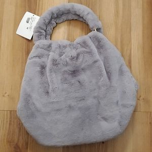 Vintage 90s Plush Gray Bag